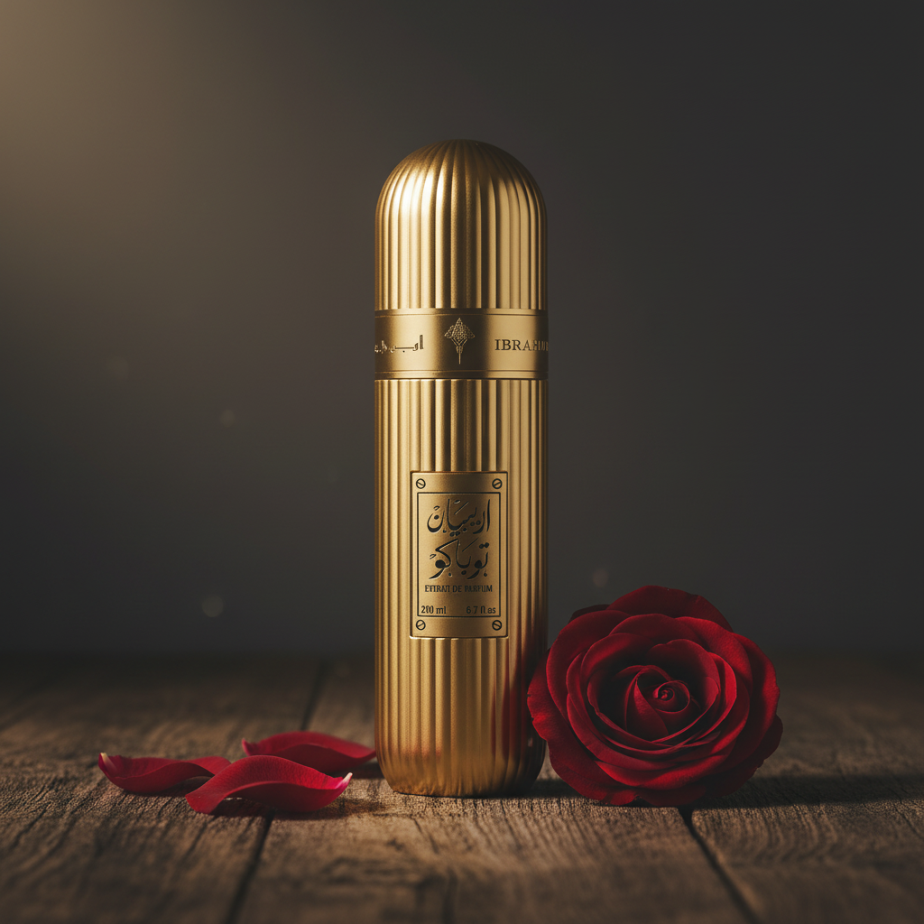 Ibraq Arabian Tobacco Extrait de Parfum - Lifestyle with Rose Petals