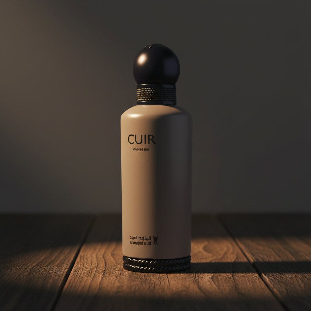 Al Majed Oud Cuir Parfum 150ml — Three-quarter front angle