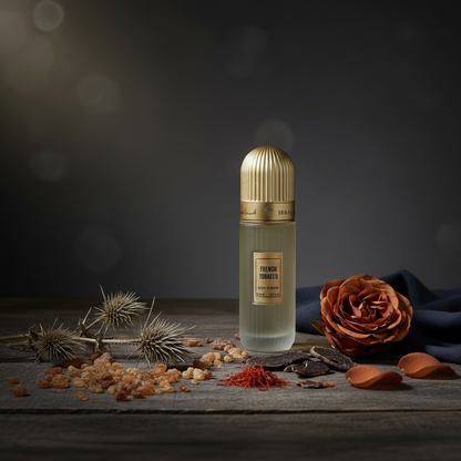 French Tobacco Extrait de Parfum - Lifestyle Shot with Props