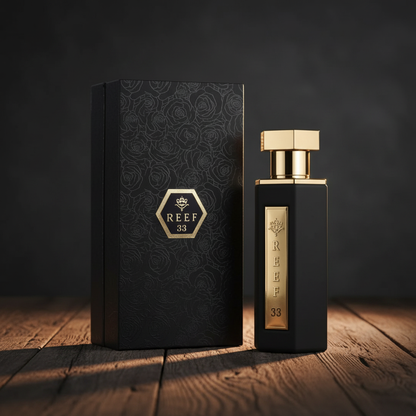 Obaiah Reef 33 luxury perfume bottle hero front shot
