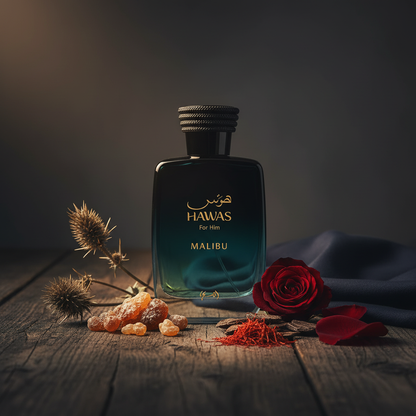 Hawas For Him Malibu — Lifestyle Styled Shot with Props