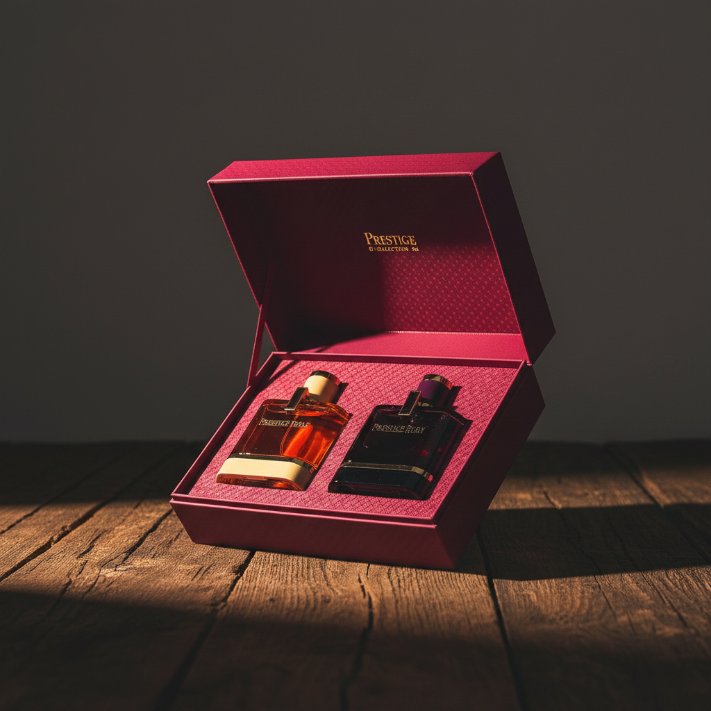 Prestige Ruby and Topaz gift box packaging shot