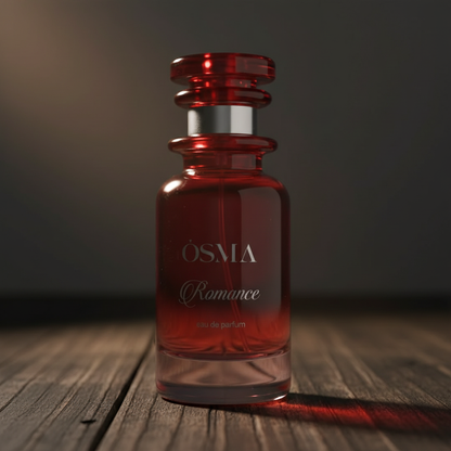 OSMA Romance perfume bottle close-up detail shot