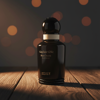 Black Secret Eau de Parfum three-quarter angle shot