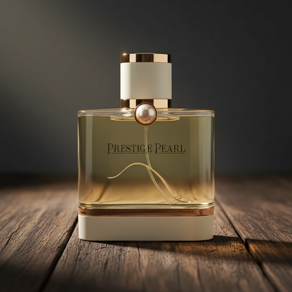Prestige Pearl EAU DE PARFUM by Al Majed Oud — Hero front shot on dark wood surface