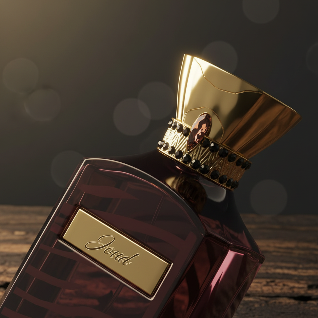 Joud by Ahmed Eau de Parfum - Close-Up Detail of Gold Cap and Label