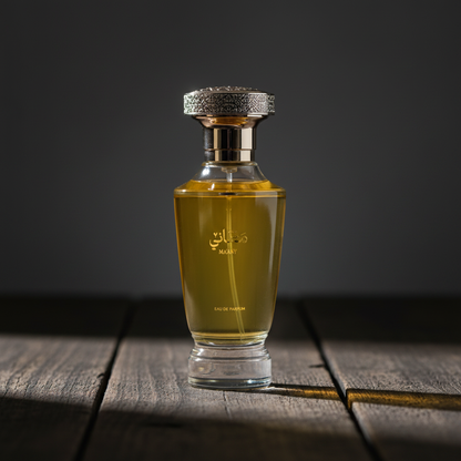 Ma'any EAU DE PARFUM — Hero front shot on dark wood surface
