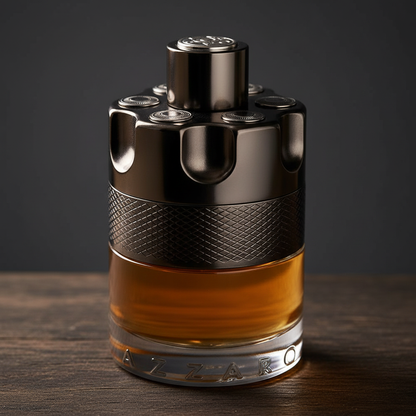 Azzaro Wanted By Night close-up detail of revolver cylinder cap