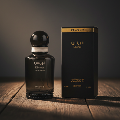 Elbrince Eau de Parfum bottle with Classic black box packaging