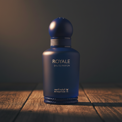 Royale EAU DE PARFUM by Al Majed Oud — Hero front shot on dark wood surface