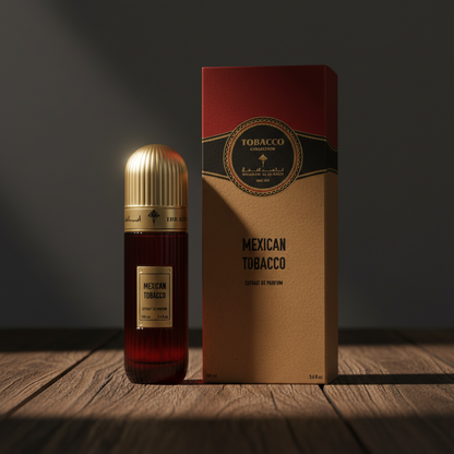 Mexican Tobacco Extrait de Parfum bottle with packaging box