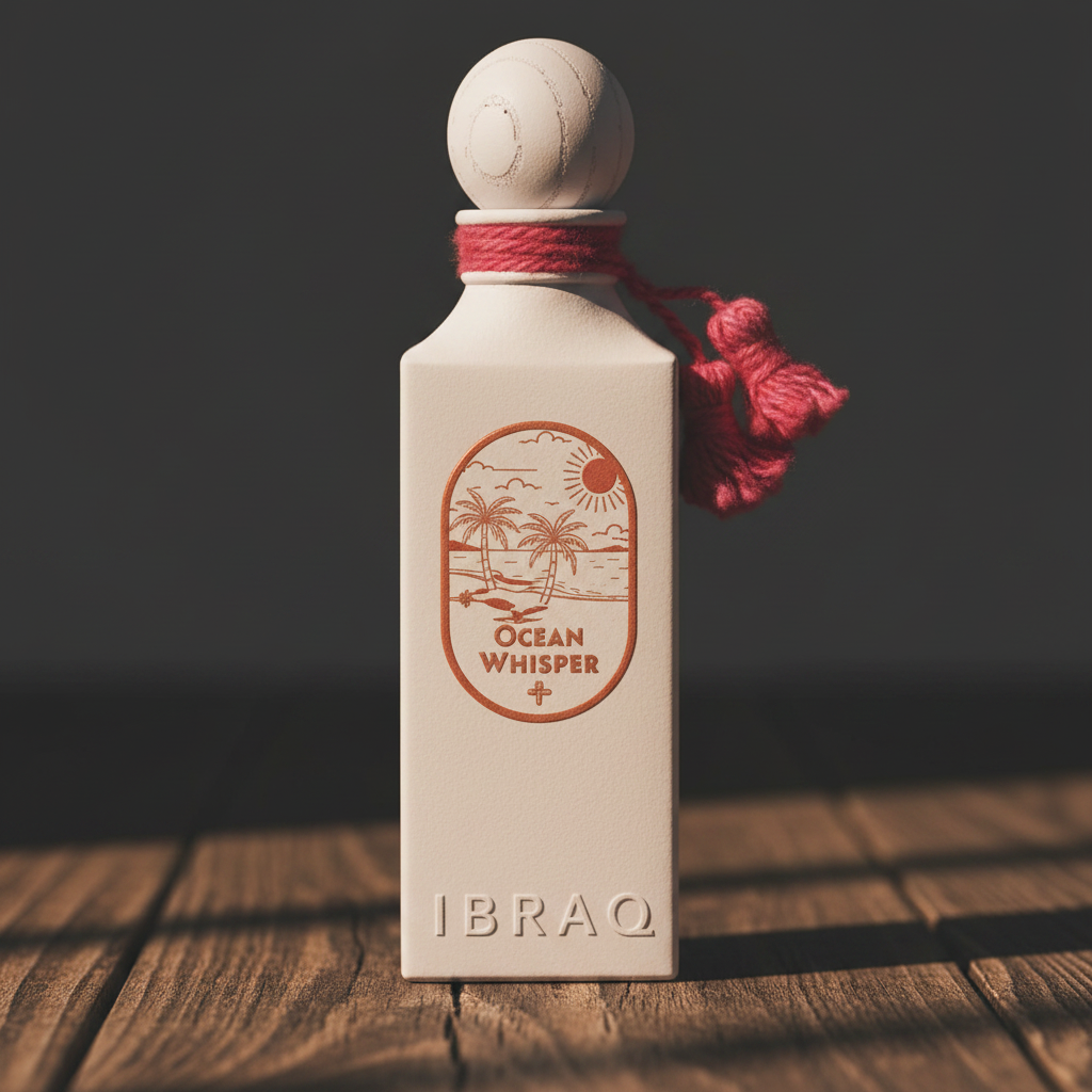 IBRAQ Summer Ocean perfume bottle close-up detail shot